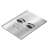 Lashes Extension Eyes Make-up Artiest Grijs Blauwg Notitieboek (Linkerzijde)