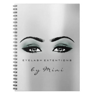 Lashes Extension Eyes Make-up Artiest Grijs Blauwg Notitieboek