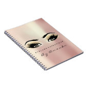 Lashes Extension Eyes Makeup Artist Champaigne Notitieboek (Rechterzijde)