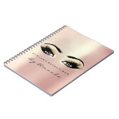 Lashes Extension Eyes Makeup Artist Champaigne Notitieboek (Linkerzijde)