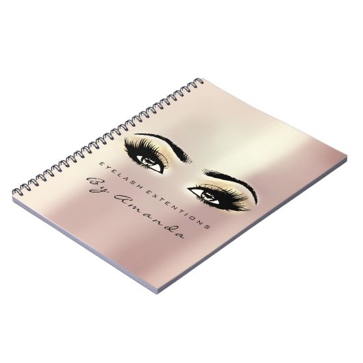Lashes Extension Eyes Makeup Artist Champaigne Notitieboek (Linkerzijde)