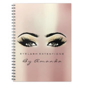 Lashes Extension Eyes Makeup Artist Champaigne Notitieboek (Voorkant)