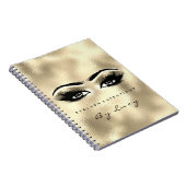 Lashes Extension Eyes Makeup Artist Glitter Gold Notitieboek (Rechterzijde)