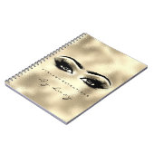 Lashes Extension Eyes Makeup Artist Glitter Gold Notitieboek (Linkerzijde)