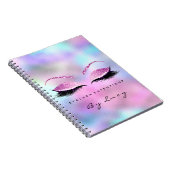 Lashes Extension Eyes Makeup Artist Glitter Pink Notitieboek (Rechterzijde)