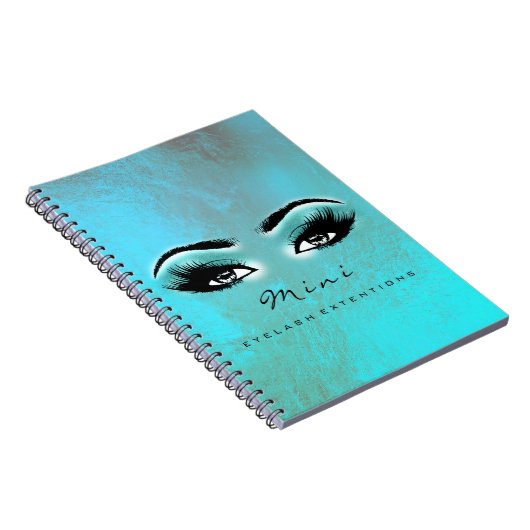 Lashes Extension Eyes Makeup Artist Ocean Browns Notitieboek (Rechterzijde)