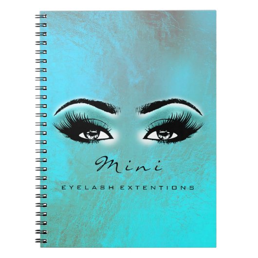 Lashes Extension Eyes Makeup Artist Ocean Browns Notitieboek (Voorkant)