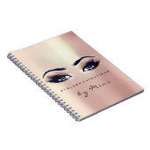 Lashes Extension Eyes Makeup Artist Pink Peach Notitieboek (Rechterzijde)