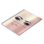 Lashes Extension Eyes Makeup Artist Pink Peach Notitieboek (Linkerzijde)