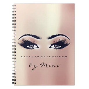Lashes Extension Eyes Makeup Artist Pink Peach Notitieboek
