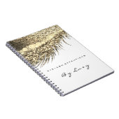 Lashes Extension Eyes Makeup Artist White Gold Notitieboek (Rechterzijde)