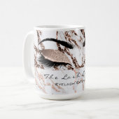 Lashes Extension Eyes Makeup Copper White Marble Koffiemok (Voorkant links)