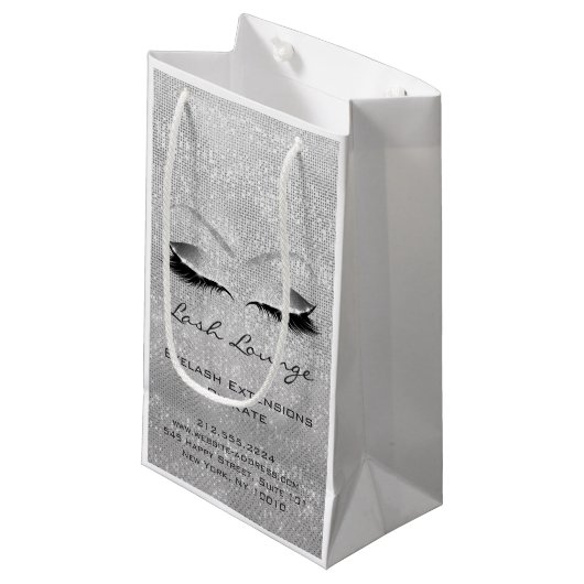 Lashes Extension Makeup Artist Beautique Blue Grey Klein Cadeauzakje (Voorkant Gekanteld)