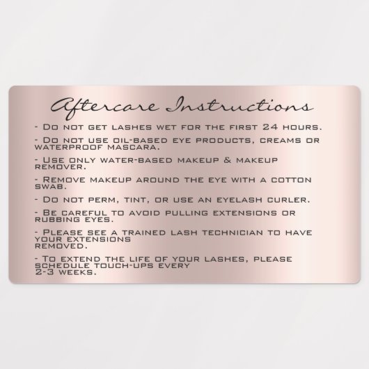 Lashes Extension Makeup Artist Drijft ogen Silvern Labels (Design 2)