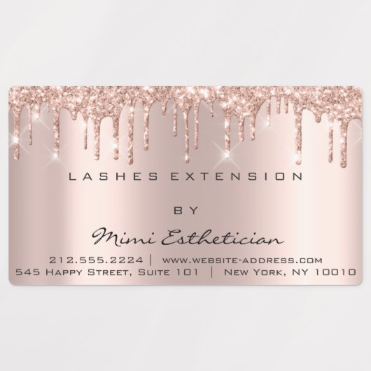 Lashes Extension Makeup Artist Drijft ogen Silvern Labels (Design 1)