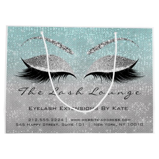 Lashes Extension Makeup Artist Studio Aqua Water Groot Cadeauzakje (Achterkant)