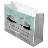 Lashes Extension Makeup Artist Studio Aqua Water Groot Cadeauzakje (Voorkant Gekanteld)