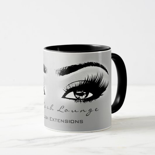 Lashes Extension Makeup Artist Studio Silver Grey Mok (Voorkant rechts)