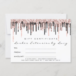 Lashes Extension Makeup Certificate Cadeau
