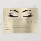 Lashes Extension Makeup Certificate Gift Ivory (Voorkant)