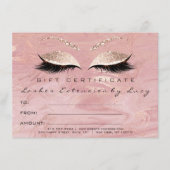 Lashes Extension Makeup Certificate Gift Marble (Voorkant)