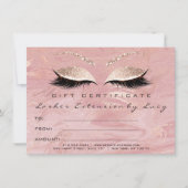 Lashes Extension Makeup Certificate Gift Marble (Voorkant)
