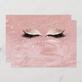 Lashes Extension Makeup Certificate Gift Marble (Voorkant / Achterkant)