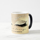 Lashes Extension Makeup Studio Gold Sparkl Glitter Magische Mok (Voorkant rechts)
