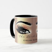 Lashes Extension Makeup Studio Peach Sepia Gold Mok (Voorkant links)