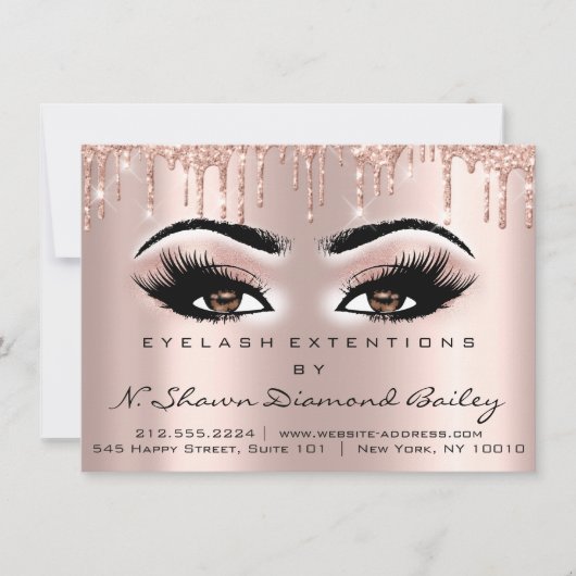 Lashes Extension Natercare Instruction Brown Eyes Kaart (Voorkant)