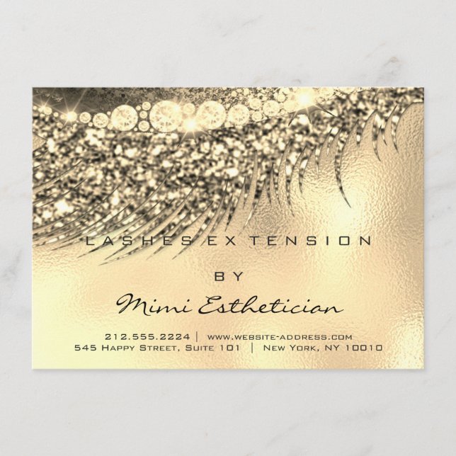 Lashes Extension Natercare Instruction Gold Glam (Voorkant)