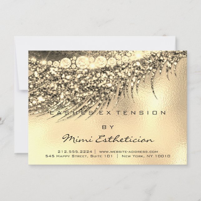 Lashes Extension Natercare Instruction Gold Glam (Voorkant)