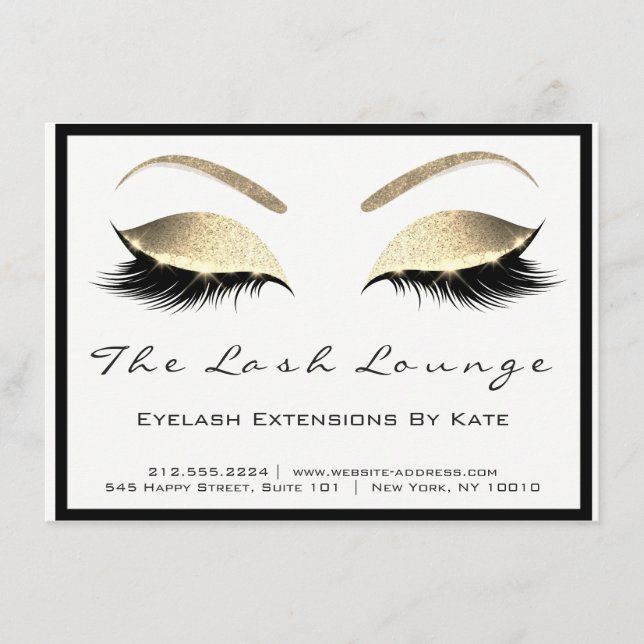 Lashes Extension Natercare Instruction Gold Glam (Voorkant)