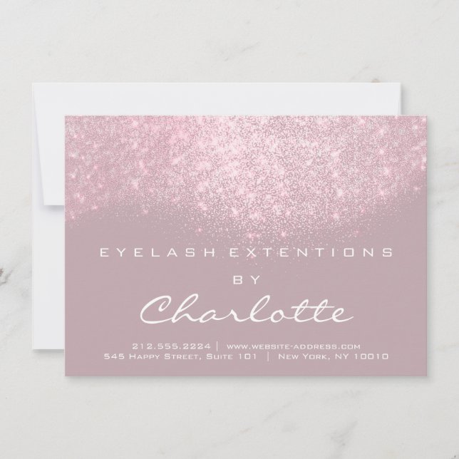 Lashes Extension Natercare Instruction Roze Glitte (Voorkant)