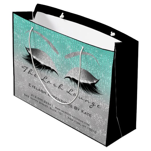 Lashes Extension Natercare Instruction Silver Blue Groot Cadeauzakje (Achterkant Gekanteld)