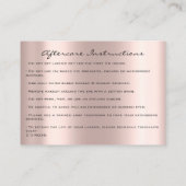 Lashes Extension Natercare Instruction Spark Roos Afsprakenkaartje (Achterkant)