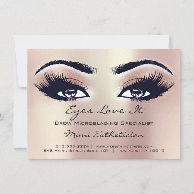 Lashes Extension Natercare Instructions Gold Peach (Voorkant)