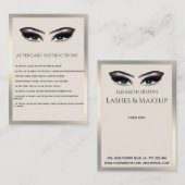Lashes Extension Natercare Instructions luxe Visitekaartje (Voorkant / Achterkant)