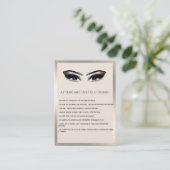 Lashes Extension Natercare Instructions luxe Visitekaartje (Staand voorkant)