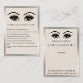 Lashes Extension Natercare Instructions luxe Visitekaartje (Voorkant / Achterkant)