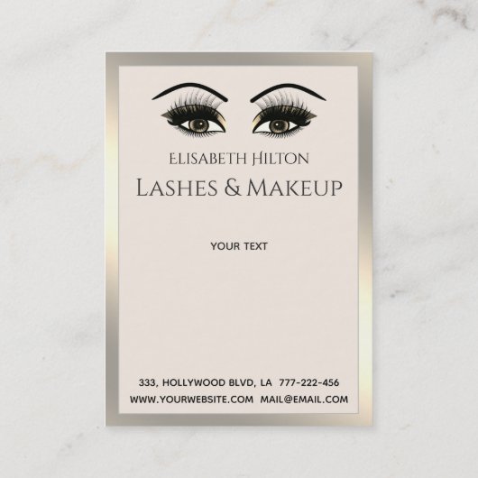 Lashes Extension Natercare Instructions luxe Visitekaartje (Achterkant)