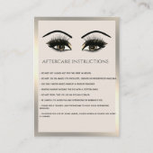 Lashes Extension Natercare Instructions luxe Visitekaartje (Voorkant)