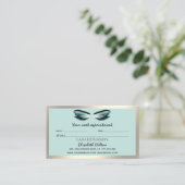 Lashes Extension Natercare Instructions luxe Visitekaartje (Staand voorkant)