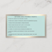 Lashes Extension Natercare Instructions luxe Visitekaartje (Achterkant)