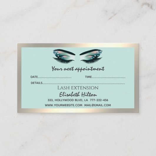 Lashes Extension Natercare Instructions luxe Visitekaartje (Voorkant)