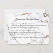 Lashes Extension Natercare Instructions Makeup Eye Kaart (Achterkant)