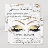 Lashes Extension Natercare Instructions Makeup Eye Kaart (Voorkant / Achterkant)