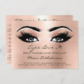 Lashes Extension Natercare Instructions Peach Lux Kaart (Voorkant / Achterkant)