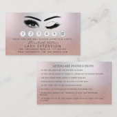 Lashes Extension Natercare Instructions roos gold Visitekaartje (Voorkant / Achterkant)