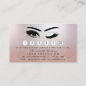 Lashes Extension Natercare Instructions roos gold Visitekaartje (Voorkant)